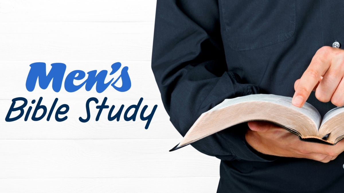 Man holding open bible