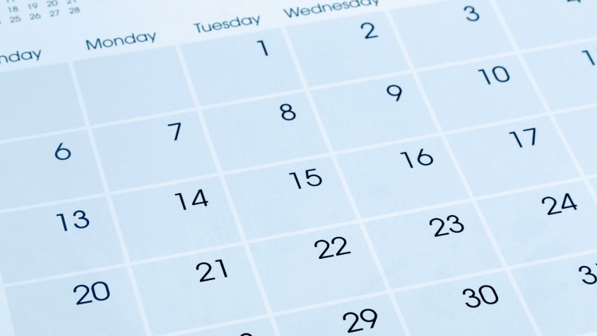 Monthly calendar page