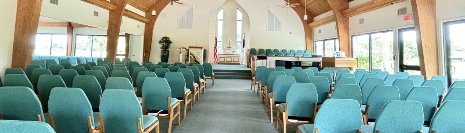 Empty chapel whole view
