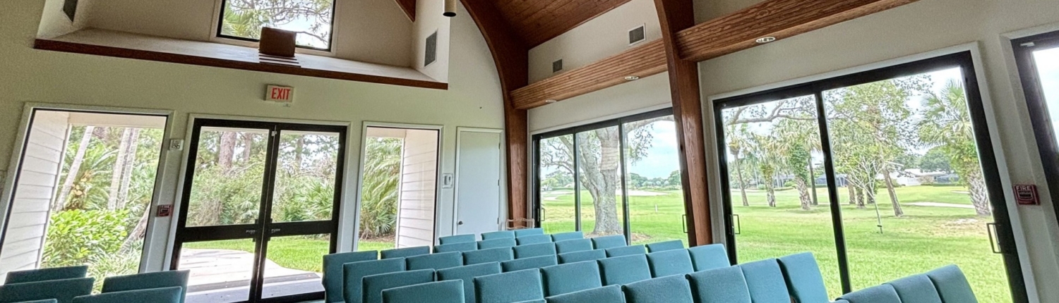 South Chapel with sliding glass doors